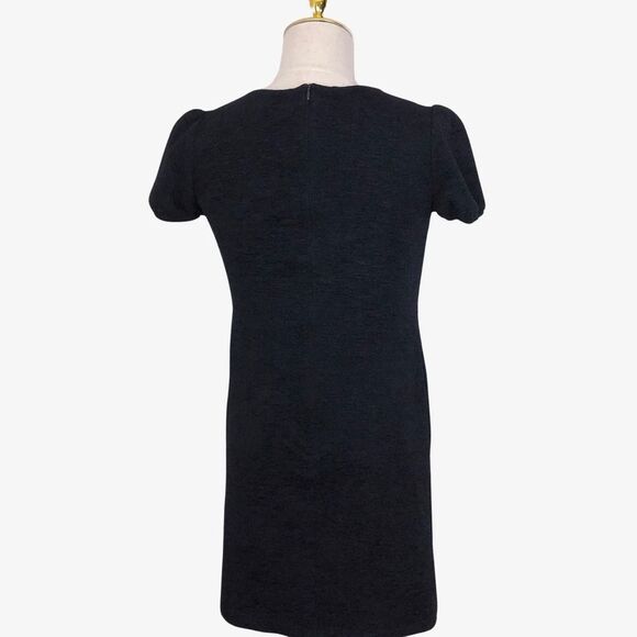 Lafilazzi Dress 40 Italian Styled Hearts Peter Pan Collar Puff Sleeves Sheath - Picture 2 of 13